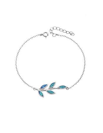 Βραχιόλι Senza από επιχρυσωμένο ασήμι 925, κλαδάκι με Opal - SSR4086SOP