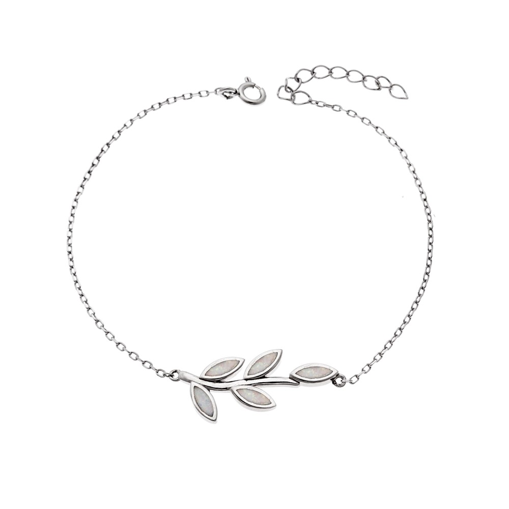 Βραχιόλι Senza από ασήμι 925, κλαδάκι με Opal - SSR4086SWH