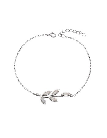 Βραχιόλι Senza από ασήμι 925, κλαδάκι με Opal - SSR4086SWH