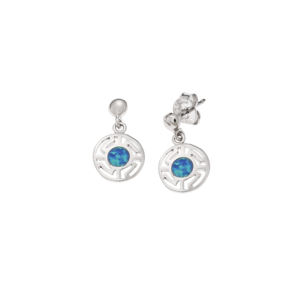 Σκουλαρίκια Senza από ασήμι 925, μαίανδρος με Opal - SSR4090SOP