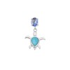 Μοτίφ Senza από ασήμι 925, χελωνίτσα με Opal και γαλάζια πέτρα - SSR4094SOP