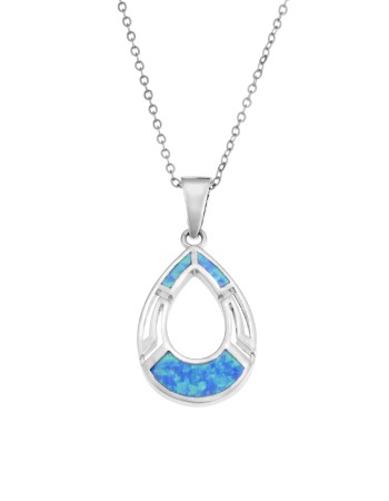 Μοτίφ Senza από ασήμι 925, δάκρυ με μαίανδρο και Opal - SSR4097SOP