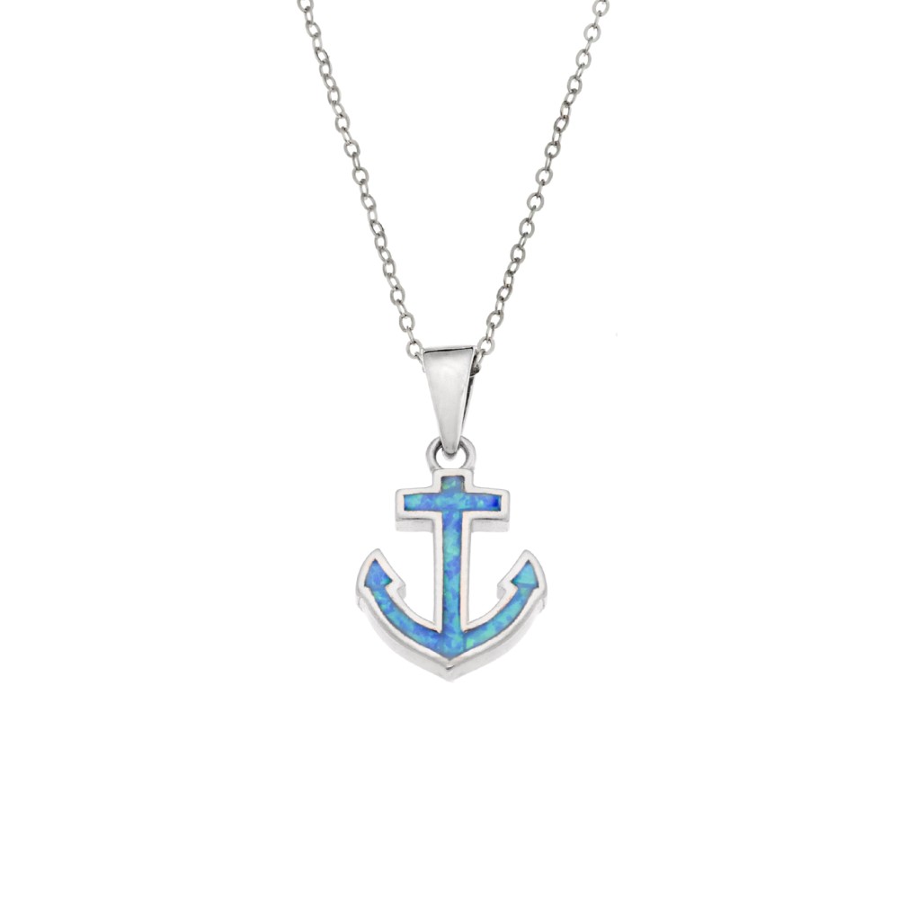 Μοτίφ Senza από ασήμι 925, άγκυρα με Opal - SSR4111SOP