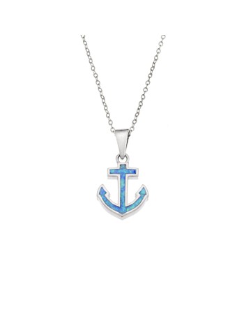 Μοτίφ Senza από ασήμι 925, άγκυρα με Opal - SSR4111SOP