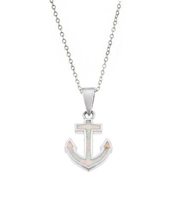 Μοτίφ Senza από ασήμι 925, άγκυρα με Opal - SSR4111SWH