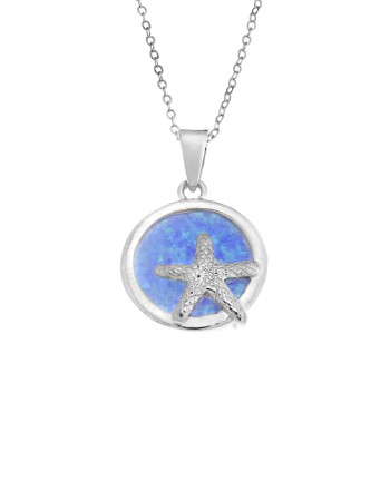 Μοτίφ Senza από ασήμι 925, κύκλος με Opal και αστερία - SSR4112SOP