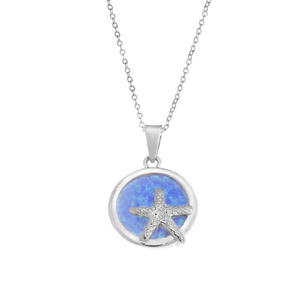 Μοτίφ Senza από ασήμι 925, κύκλος με Opal και αστερία - SSR4112SOP