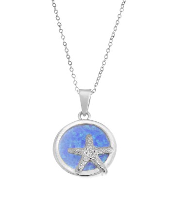 Μοτίφ Senza από ασήμι 925, κύκλος με Opal και αστερία - SSR4112SOP