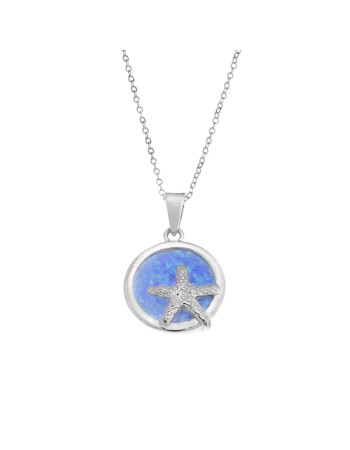 Μοτίφ Senza από ασήμι 925, κύκλος με Opal και αστερία - SSR4112SOP