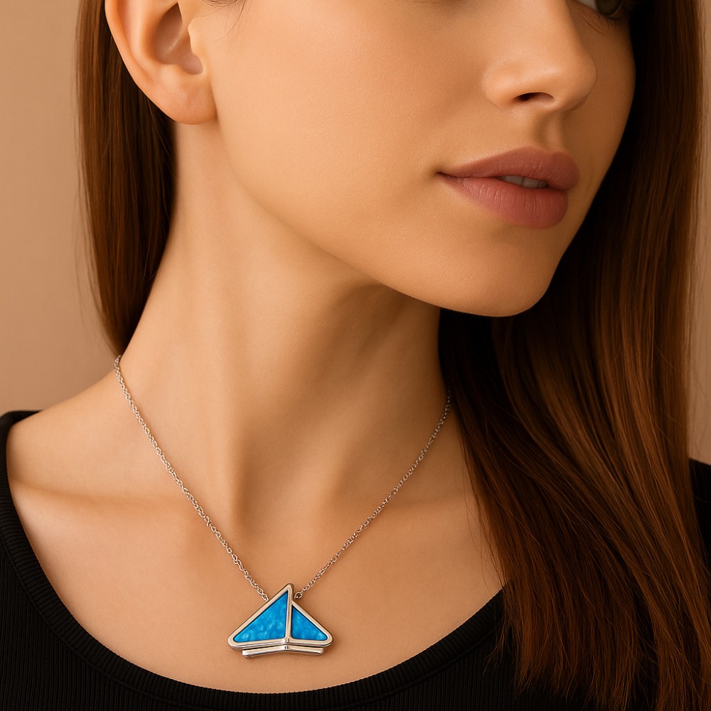 Μοτίφ Senza από ασήμι 925, καραβάκι με Opal - SSR4113SOP