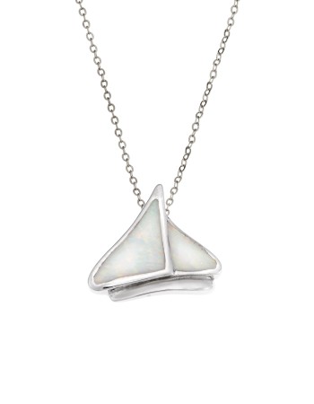 Μοτίφ Senza από ασήμι 925, καραβάκι με Opal - SSR4113SWH