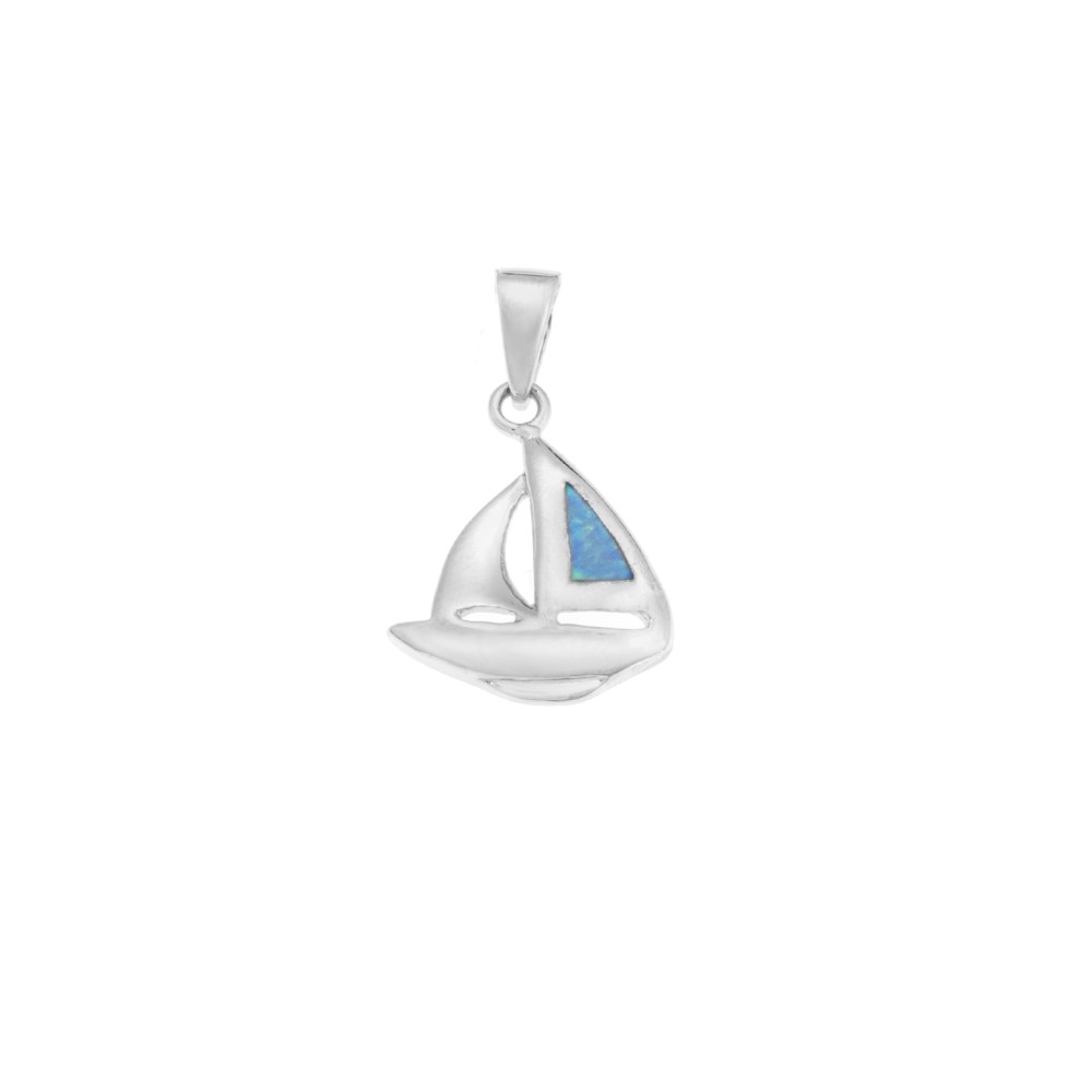 Μοτίφ Senza από ασήμι 925, καραβάκι με Opal - SSR4115SOP