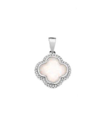 Μοτίφ Senza από ασήμι 925, Σταυρός με Opal και ζιργκόν - SSR4118SWH