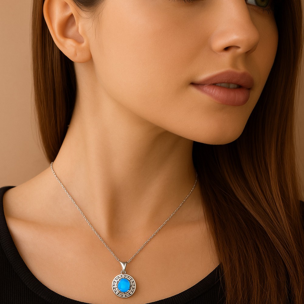 Μοτίφ Senza από ασήμι 925, μαίανδρος και πέτρα Opal - SSR4119SOP