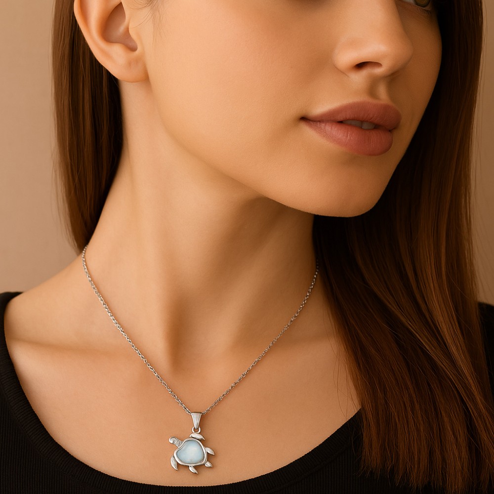 Μοτίφ Senza από ασήμι 925, χελωνίτσα-καρδιά με Opal - SSR4121SWH