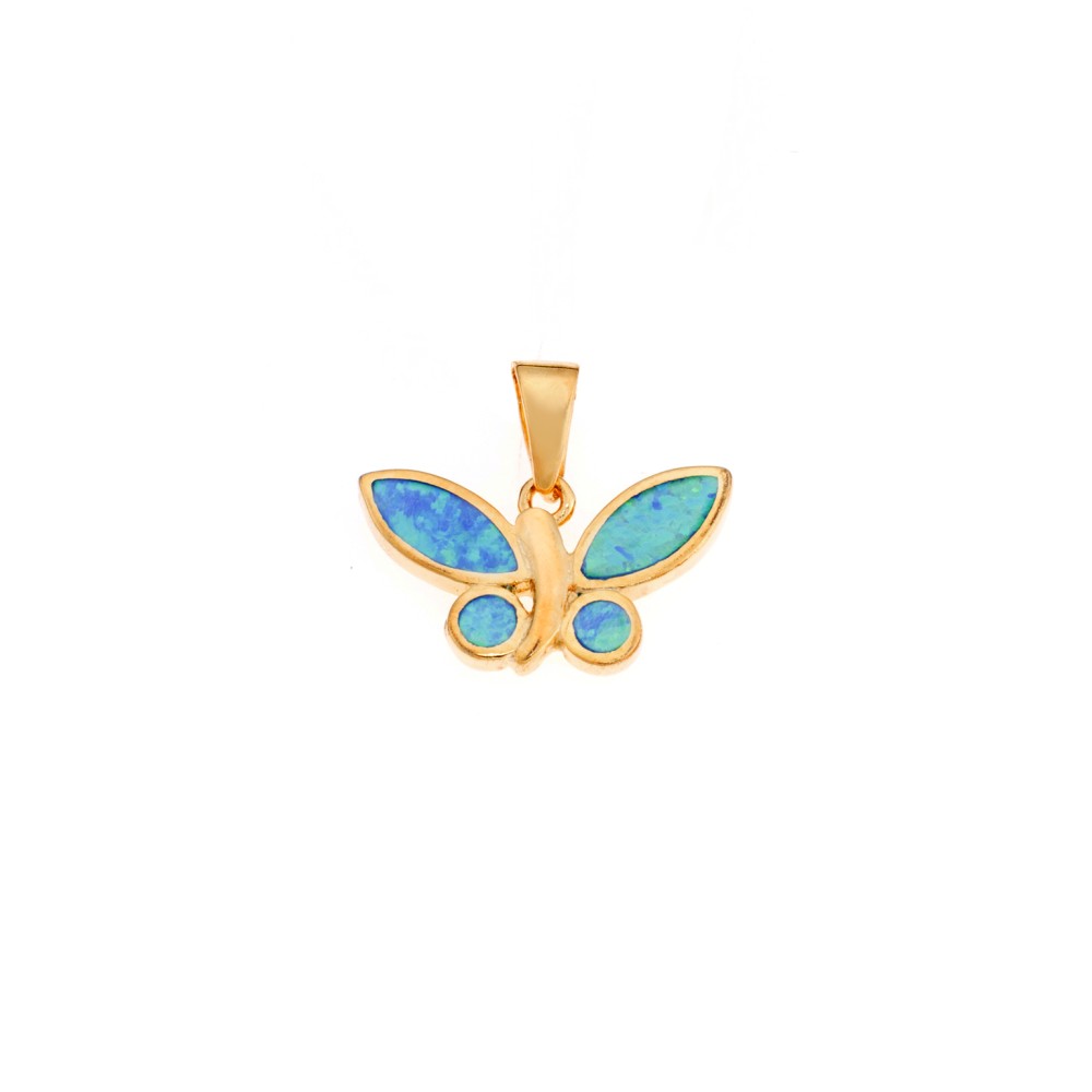 Μοτίφ Senza από επιχρυσωμένο ασήμι 925, πεταλούδα με Opal - SSR4122GOP