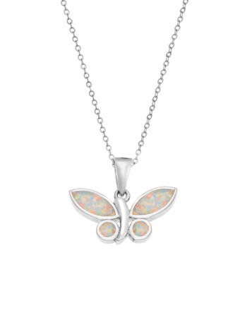 Μοτίφ Senza από ασήμι 925, πεταλούδα με Opal - SSR4122SWH
