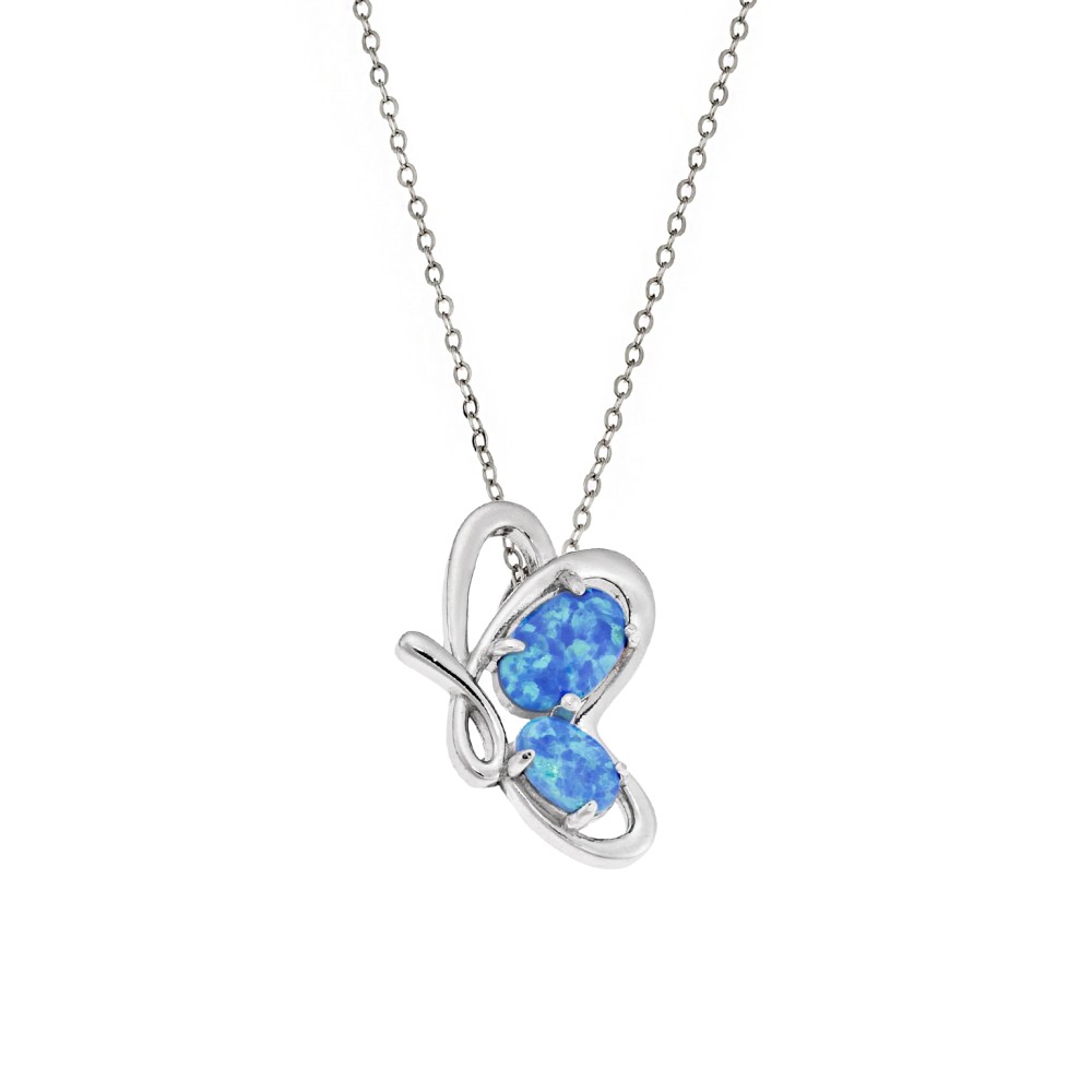 Μοτίφ Senza από ασήμι 925, πεταλούδα με Opal - SSR4126SOP