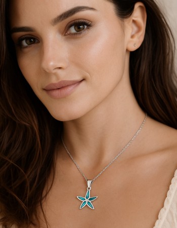 Μοτίφ Senza από ασήμι 925, Αστερίας με Opal - SSR4131SOP