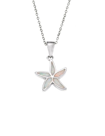 Μοτίφ Senza από ασήμι 925, Αστερίας με Opal - SSR4131SWH