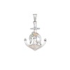 Μοτίφ Senza από ασήμι 925, άγκυρα και δελφίνι με Opal - SSR4135SWH