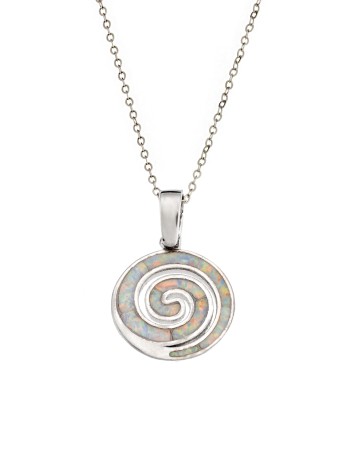 Μοτίφ Senza από ασήμι 925, Σπείρα με Opal - SSR4136SWH