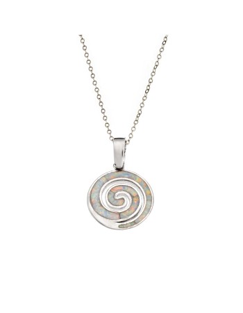 Μοτίφ Senza από ασήμι 925, Σπείρα με Opal - SSR4136SWH