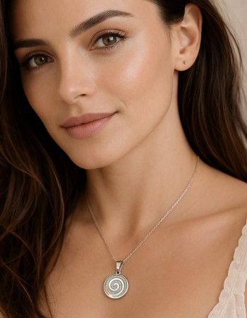 Μοτίφ Senza από ασήμι 925, Σπείρα με Opal - SSR4136SWH