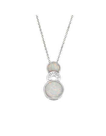 Μοτίφ Senza από ασήμι 925, κύκλοι με μαίανδρο και Opal - SSR4137SWH