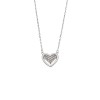 Κολιέ Senza από ασήμι 925, καρδιά με λευκά ζιργκόν - SSR4179SR