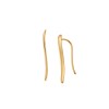 Σκουλαρίκια Senza από επιχρυσωμένο ασήμι 925, κυματιστή βέργα - SSR4257GD