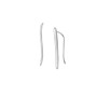 Σκουλαρίκια Senza από ασήμι 925, κυματιστή βέργα - SSR4257SR