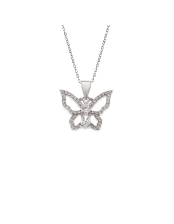 Μοτίφ Senza από ασήμι 925, Πεταλούδα με Ζιργκόν - SSR4273SR