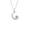 Μοτίφ Senza από ασήμι 925, Φεγγάρι με Αστέρι - SSR4277SR