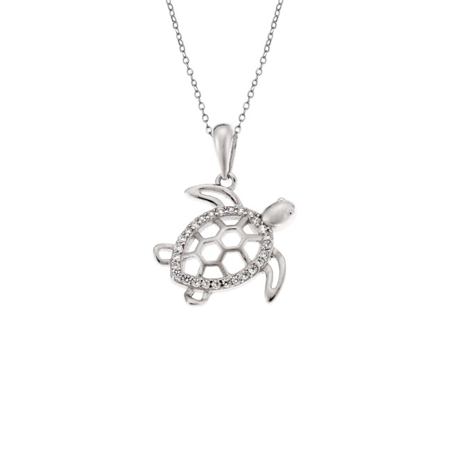 Μοτίφ Senza από ασήμι 925, Χελώνα με Ζιργκόν - SSR4283SR