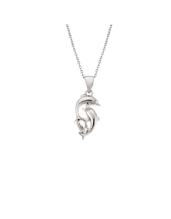 Μοτίφ Senza από ασήμι 925, Δελφίνια - SSR4285SR