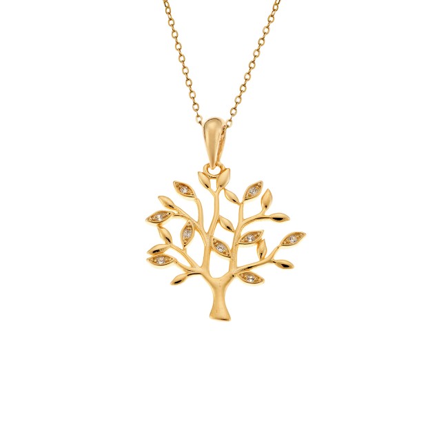 Μοτίφ Senza από επιχρυσωμένο ασήμι 925, Δέντρο - SSR4288GD