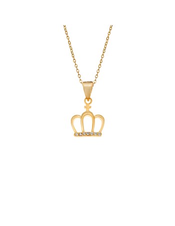 Μοτίφ Senza από επιχρυσωμένο ασήμι 925, Κορώνα - SSR4294GD