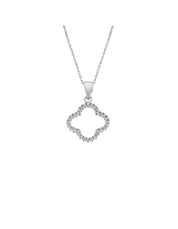 Μοτίφ Senza από ασήμι 925, Περίγραμμα Λουλούδι - SSR4298SR