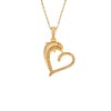 Μοτίφ Senza από επιχρυσωμένο ασήμι 925, Καρδιά με Δελφίνι - SSR4301GD