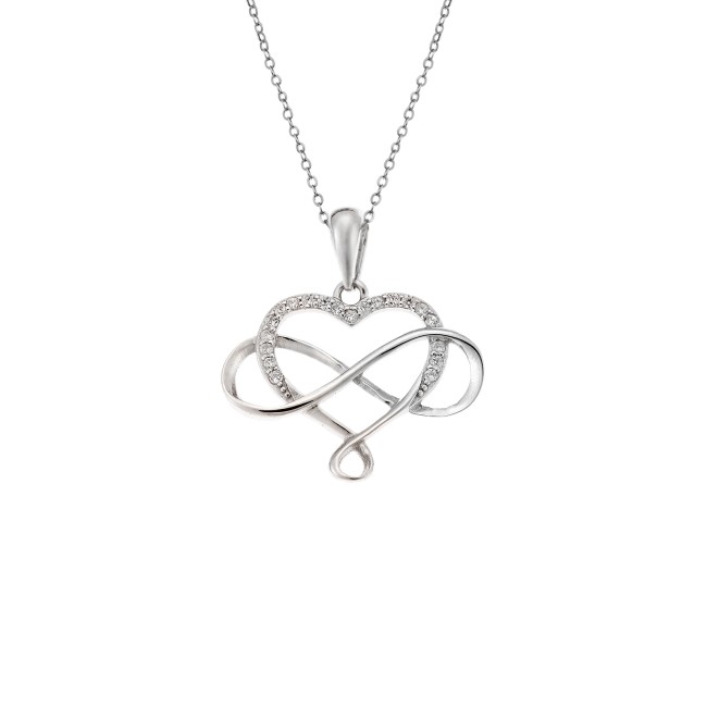 Μοτίφ Senza από ασήμι 925, Καρδιά με Απειρο - SSR4302SR