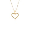 Μενταγιόν Senza από επιχρυσωμένο ασήμι 925, Περίγραμμα Καρδιάς - SSR4306GD