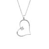 Μενταγιόν Senza από ασήμι 925, Περίγραμμα Καρδιάς - SSR4308SR