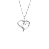 Μενταγιόν Senza από επιχρυσωμένο ασήμι 925, Διπλή Καρδιά - SSR4309SR