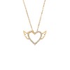 Μενταγιόν Senza από επιχρυσωμένο ασήμι 925, Καρδιά με Φτερά - SSR4314GD