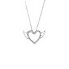Μενταγιόν Senza από ασήμι 925, Καρδιά με Φτερά - SSR4314SR