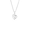 Μενταγιόν Senza από ασήμι 925, Διπλή Καρδιά με Ζιργκόν - SSR4324SR