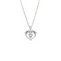 Μενταγιόν Senza από ασήμι 925, Διπλή Καρδιά με Ζιργκόν - SSR4330SR