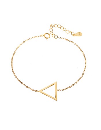 Βραχιόλι SENZA Επίχρυσο Ασήμι 925 Geometric Series Triangle - SSR4368GD