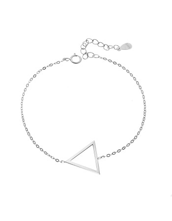 Βραχιόλι SENZA Rhodium Plated Ασήμι 925 Geometric Series Triangle - SSR4368SR